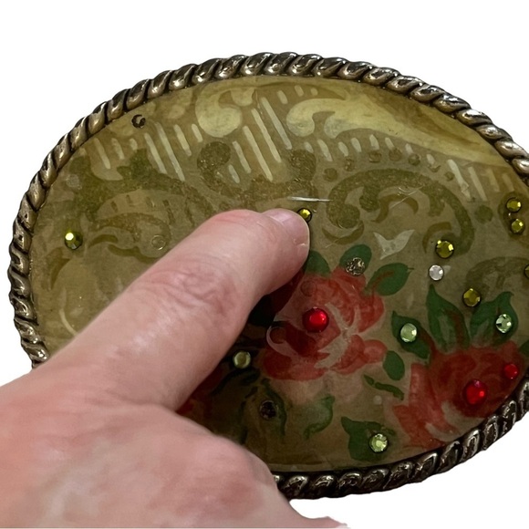 d.l. rhein Los Angeles Handmade Floral Belt Buckle southwestern rodeo stagecoach - Picture 9 of 10